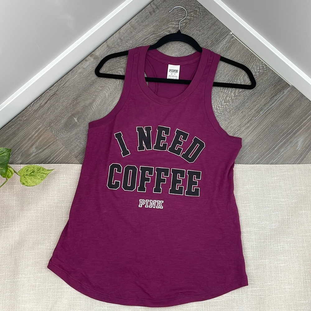 Victoria’s Secret PINK Racerback Tank, Raspberry, Size XS